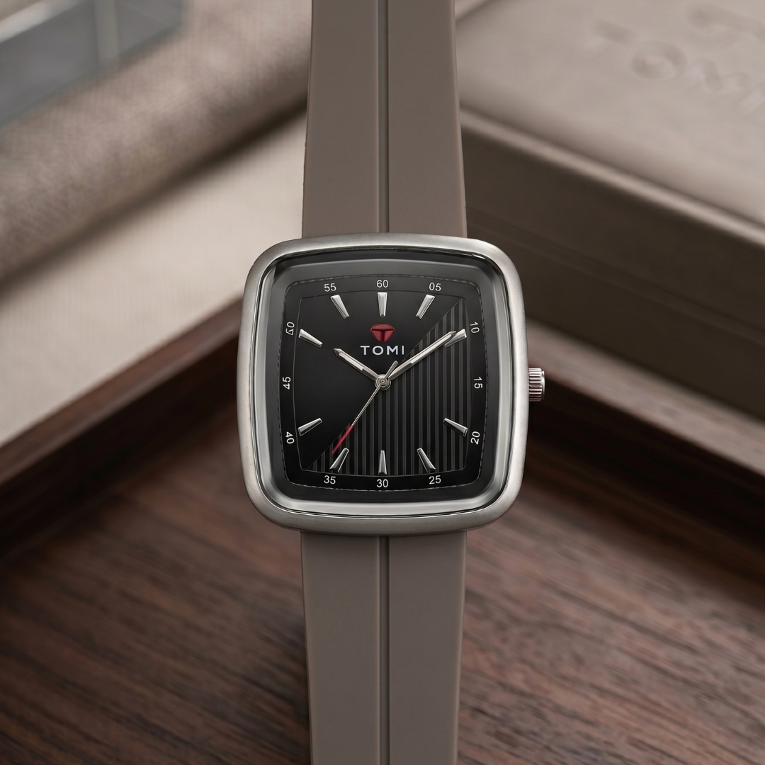 TOMI Square Watch | Silicone Strap with Magnetic Lock | Free Delivery
