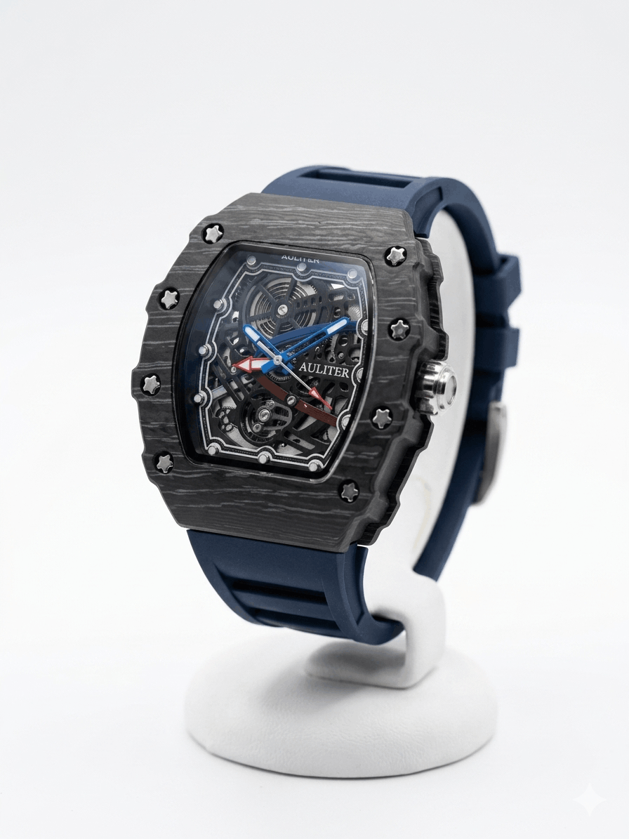 Men's Skeleton Sport Watch | RM Inspired Design | Durable Silicone Strap