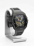 Men's Grey Skeleton Sport Watch | RM Inspired Design | Durable Silicone Strap