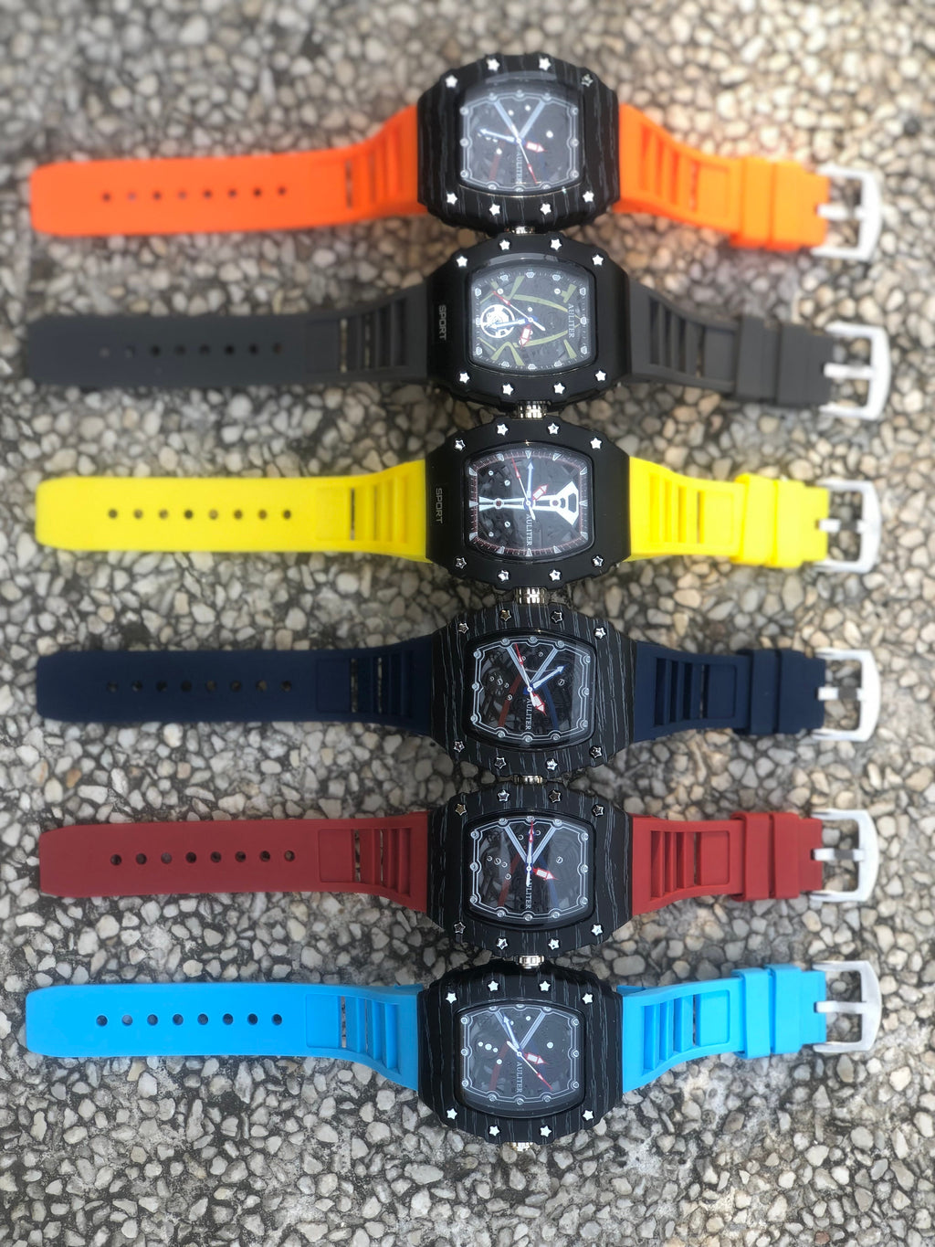 Men's Skeleton Sport Watch | RM Inspired Design | Durable Silicone Strap