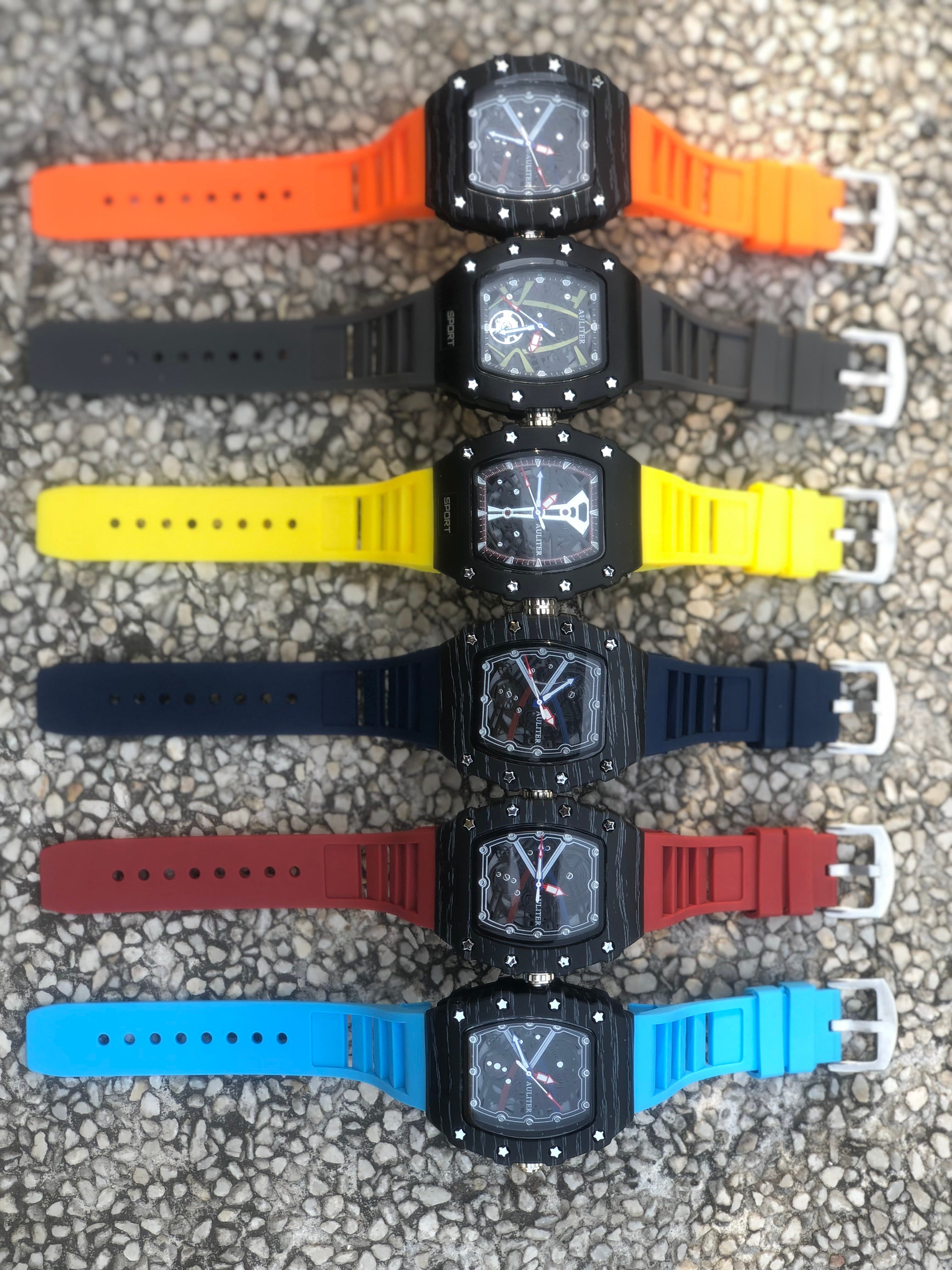 Men's Skeleton Sport Watch | RM Inspired Design | Durable Silicone Strap