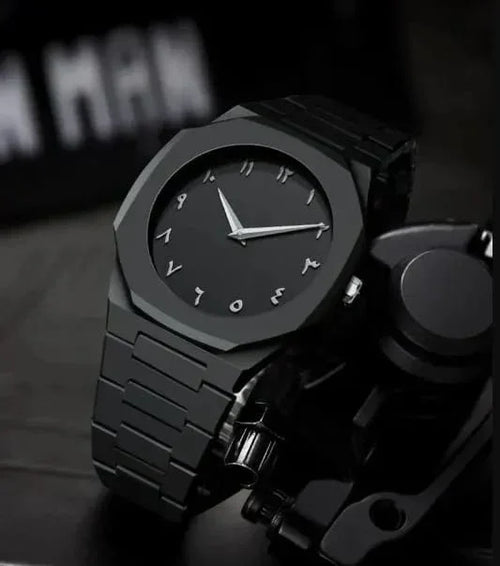 Arabic Aura Watch – Limited Edition All Black | Ultra-Light 44g Premium Fiber Strap